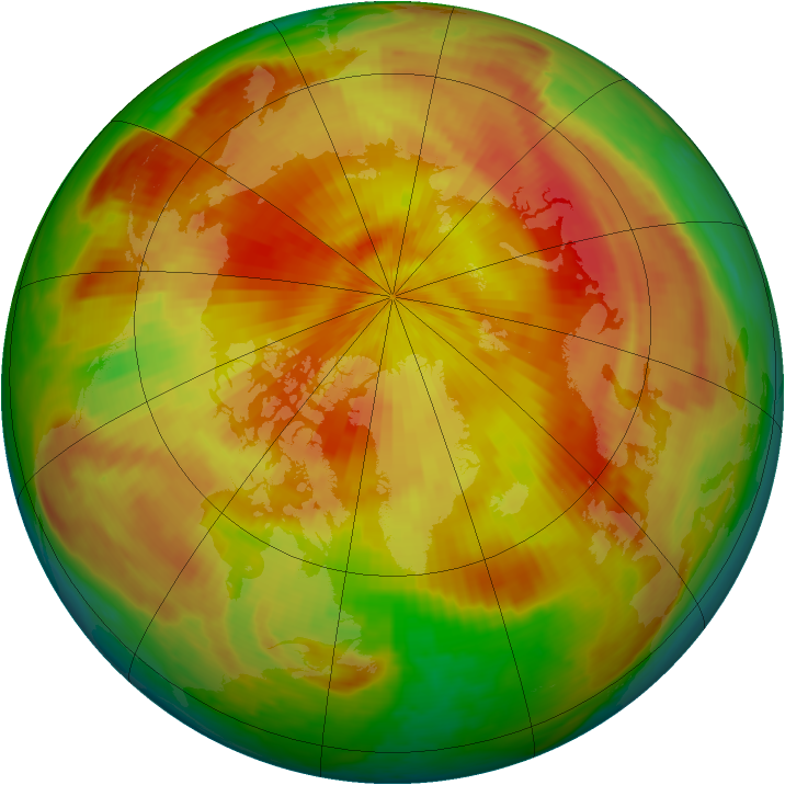 Arctic ozone map for 15 April 1998